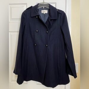 Wool Blend Navy Pea Coat Size S